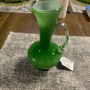 Empoli Vintage Green Handbag-blown Picture/Vase